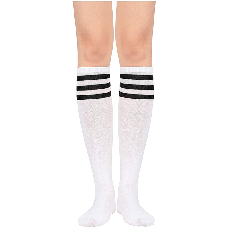 Women Over Knee High Tights Long Stocking Socks White