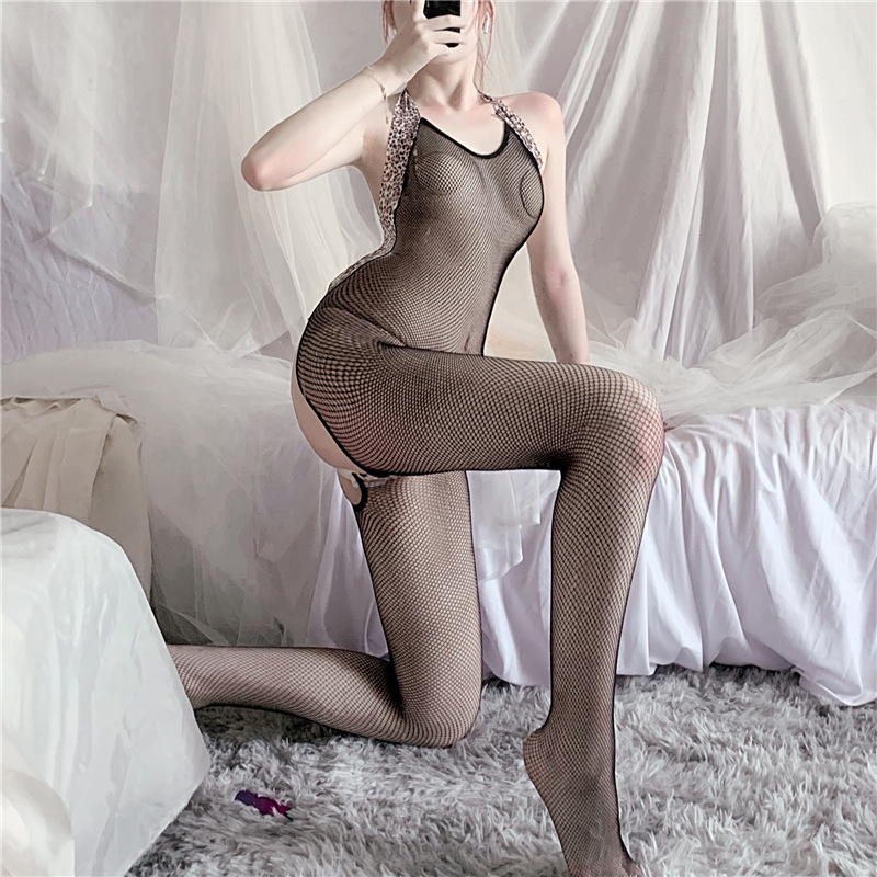 Halter Lingerie Fishnet Hollow Fishnet Sleepwear Bodystocking