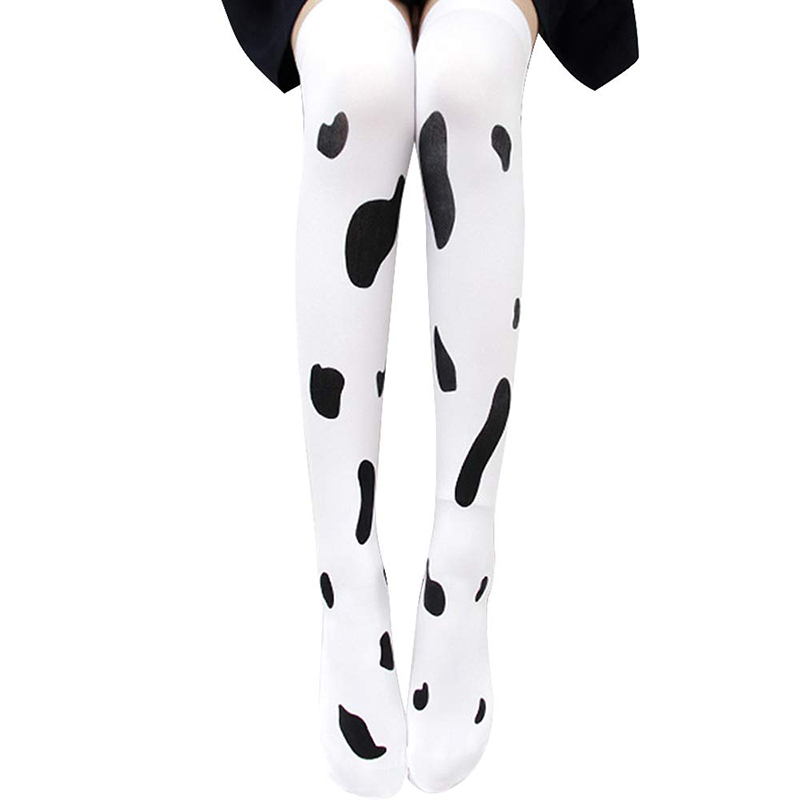 Cute Cow Over Knee High Socks Thigh Stockings