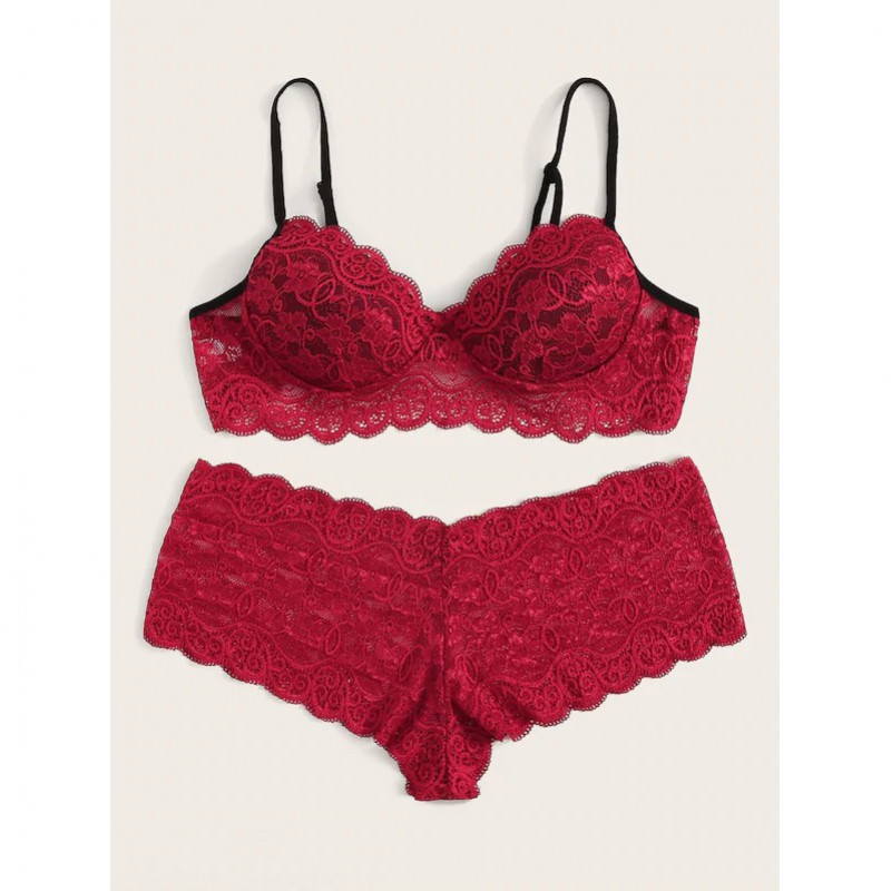 Lace Bra and Panty Set Push Up Two Piece Lingerie 5009