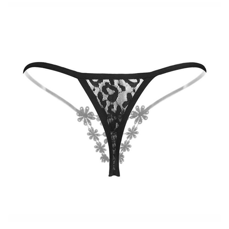 Sexy Lace G-String Open Crotch Thong Panties